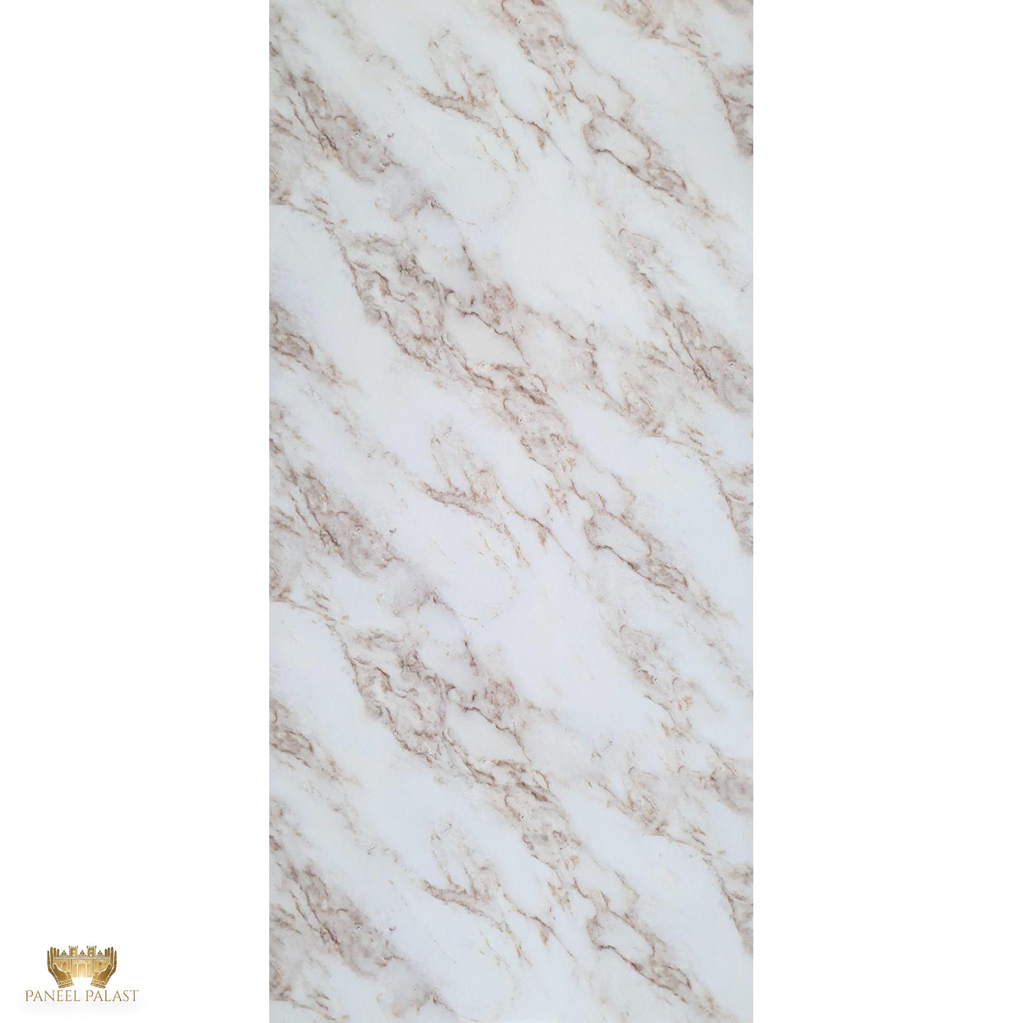 PVC Panel Buz Beji Mermer Görünümlü 280×122 – Su Geçirmez, Parlak Duvar Paneli