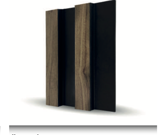 MDF Lambri Duvar Paneli – Siyah Meşe Dokulu Dekoratif İç Mekân Kaplama