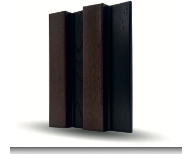 MDF Lambri Duvar Paneli – Abanoz Tonlu Dekoratif İç Mekân Kaplama