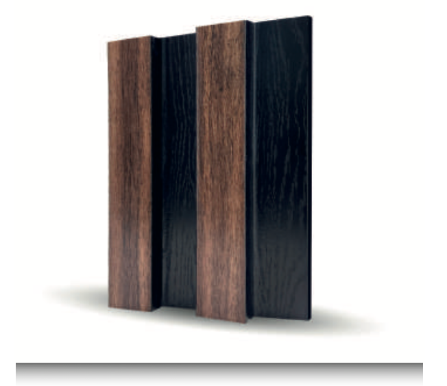 MDF Lambri Duvar Paneli – Siyah Koyu Ahşap Dokulu Dekoratif İç Mekân Kaplama