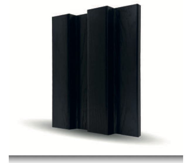 MDF Lambri Duvar Paneli – Siyah Budaklı Dokulu Dekoratif İç Mekân Kaplama