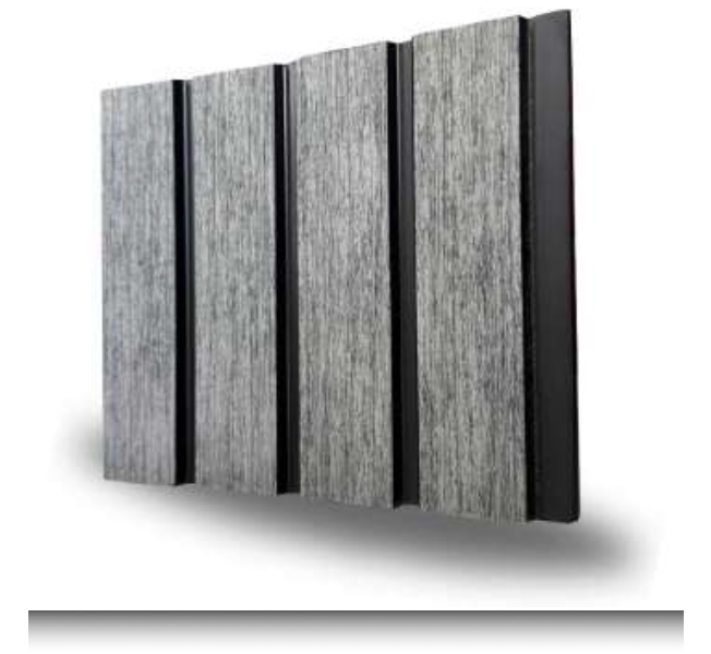 Luna Gri MDF Duvar Paneli 20 cm | Modern Beton Efektli Geniş Lambrili Kaplama