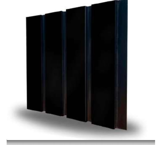 Siyah MDF Duvar Paneli 20 cm | Mat Yüzeyli Modern Geniş Lambrili Kaplama