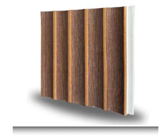 Koyu Çam Gold MDF Duvar Paneli 15 cm | Altın Şeritli Lüks Duvar Kaplama