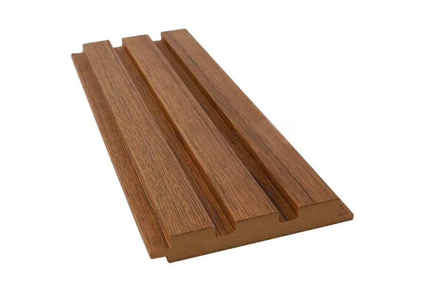 Nevada Bal Teak Duvar Paneli | MDF Çizgili Dekoratif Panel 18x124x280 cm
