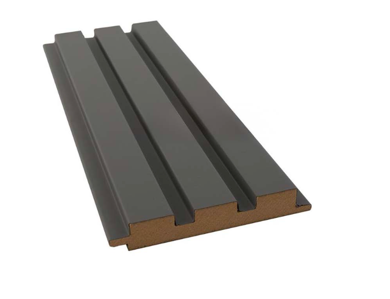 Nevada Antrasit MDF Duvar Paneli | Modern Çizgili Dekoratif Panel 18×124×280 cm