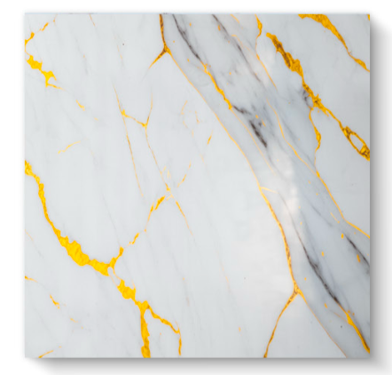 Altın Damarlı Beyaz Mermer Görünümlü PVC Duvar Paneli | Lüks Dekoratif Kaplama | 122×244 cm