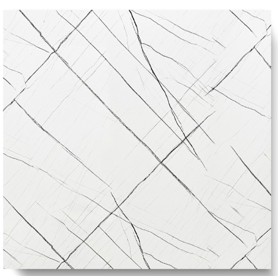 Beyaz Çizgisel Mermer Görünümlü PVC Duvar Paneli | Modern Minimal Taş Desen | 122×244 cm