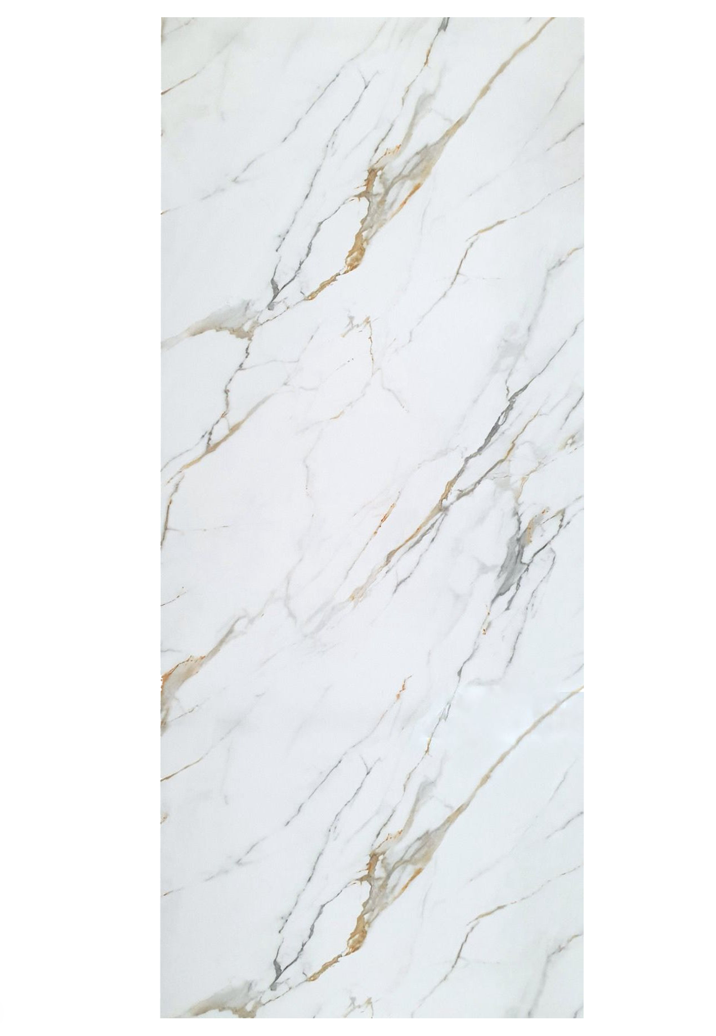 PVC Duvar Paneli Mermer Desenli Altın Aksanlı 280 x 120 cm Su Geçirmez ve Derzsiz